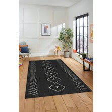 Evdeya Iskandinav Dijital Yıkanabilir Kaymaz Salon Halısı Mutfak Halısı Yolluk, Iskandinav-02-Antrasit,