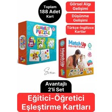 Svein 2'li Süper Avantajlı Eğitici Öğretici Eşleştirme Oyunu Puzzle Yapboz Kutulu Görsel Algı Motor Beceri