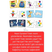 Svein 2'li Süper Avantajlı Eğitici Öğretici Eşleştirme Oyunu Puzzle Yapboz Kutulu Görsel Algı Motor Beceri