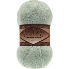 Alize ( 5 Adet ) Angora Gold Simli Çağla 515 El Örgü Iplikleri Yelek Hırka Ipi Atkı Kazak Ipliği