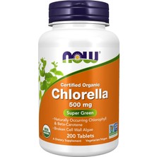 Now Organic Chlorella 500 Mg 200 Tablet