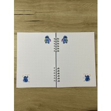 Cuppy Box Stitch Karakterli A5 Boyutunda Defter 50 Sayfa, 1 Sayfa Bonus Mat Sticker