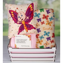 Ejoya Ahşap Sandıkta Kişiye Özel Yastık ve Battaniye Bebek Hediye Seti 109583