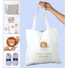 Ejoya Bebeklere Özel Çantasında Kişiye Özel Battaniye Zıbın Yastık ve Patik Bebek Hediye Seti 109923