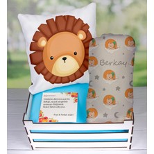 Ejoya Ahşap Sandıkta Kişiye Özel Yastık ve Battaniye Bebek Hediye Seti 109587