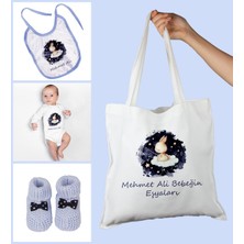 Ejoya Bebeklere Özel Çantasında Kişiye Özel Zıbın Önük ve Patik Bebek Hediye Seti 109771