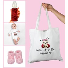 Ejoya Bebeklere Özel Çantasında Kişiye Özel Zıbın Biberon ve Patik Bebek Hediye Seti 109784