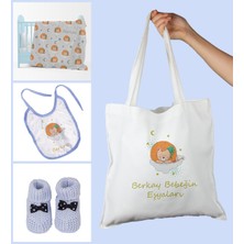 Ejoya Bebeklere Özel Çantasında Kişiye Özel Battaniye Önlük ve Patik Bebek Hediye Seti 109899