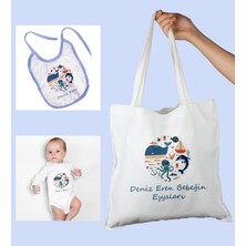 Ejoya Bebeklere Özel Çantasında Kişiye Özel Zıbın ve Önlük Bebek Hediye Seti 109992