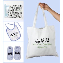 Ejoya Bebeklere Özel Çantasında Kişiye Özel Battaniye Önlük ve Patik Bebek Hediye Seti 109884