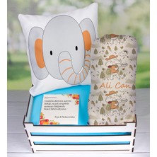 Ejoya Ahşap Sandıkta Kişiye Özel Yastık ve Battaniye Bebek Hediye Seti 109581