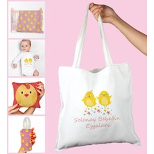 Ejoya Bebeklere Özel Çantasında Kişiye Özel Battaniye Zıbın Biberon ve Yastık Bebek Hediye Seti 109933