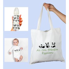 Ejoya Bebeklere Özel Çantasında Kişiye Özel Zıbın ve Biberon Bebek Hediye Seti 110004