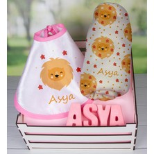 Ejoya Ahşap Sandıkta Kişiye Özel Önlük Battaniye ve Taş Isimlik Bebek Hediye Seti 109732