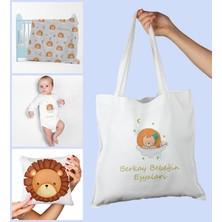 Ejoya Bebeklere Özel Çantasında Kişiye Özel Battaniye Yastık ve Zıbın Bebek Hediye Seti 109875