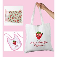 Ejoya Bebeklere Özel Çantasında Kişiye Özel Battaniye ve Önlük Bebek Hediye Seti 110089