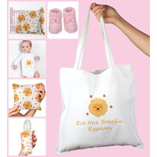 Ejoya Bebeklere Özel Çantasında Kişiye Özel Battaniye Zıbın Biberon Yastık ve Patik Bebek Hediye Seti 109972