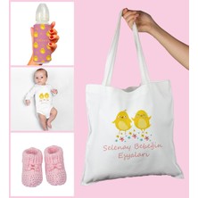 Ejoya Bebeklere Özel Çantasında Kişiye Özel Zıbın Biberon ve Patik Bebek Hediye Seti 109789