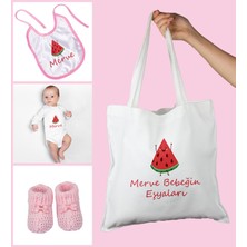Ejoya Bebeklere Özel Çantasında Kişiye Özel Zıbın Önük ve Patik Bebek Hediye Seti 109761