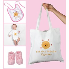 Ejoya Bebeklere Özel Çantasında Kişiye Özel Zıbın Önük ve Patik Bebek Hediye Seti 109780