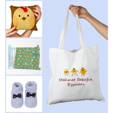 Ejoya Bebeklere Özel Çantasında Kişiye Özel Battaniye Yastık ve Patik Bebek Hediye Seti 109838