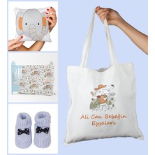 Ejoya Bebeklere Özel Çantasında Kişiye Özel Battaniye Yastık ve Patik Bebek Hediye Seti 109845