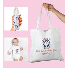 Ejoya Bebeklere Özel Çantasında Kişiye Özel Zıbın ve Biberon Bebek Hediye Seti 110010