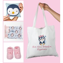 Ejoya Bebeklere Özel Çantasında Kişiye Özel Battaniye Yastık ve Patik Bebek Hediye Seti 109842