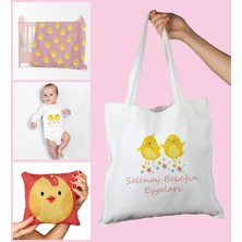 Ejoya Bebeklere Özel Çantasında Kişiye Özel Battaniye Yastık ve Zıbın Bebek Hediye Seti 109861