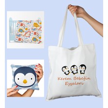 Ejoya Bebeklere Özel Çantasında Kişiye Özel Battaniye ve Yastık Bebek Hediye Seti 110057