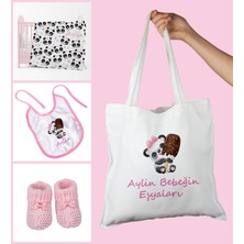 Ejoya Bebeklere Özel Çantasında Kişiye Özel Battaniye Önlük ve Patik Bebek Hediye Seti 109883