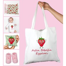 Ejoya Bebeklere Özel Çantasında Kişiye Özel Battaniye Zıbın Yastık ve Patik Bebek Hediye Seti 109921