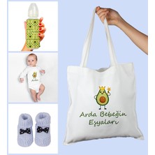 Ejoya Bebeklere Özel Çantasında Kişiye Özel Zıbın Biberon ve Patik Bebek Hediye Seti 109782