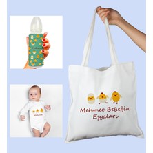 Ejoya Bebeklere Özel Çantasında Kişiye Özel Zıbın ve Biberon Bebek Hediye Seti 110006