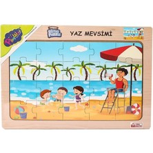 ONY-117/118/119/120 Ahşap Eğitici Puzzle -Yaz Mevsimi