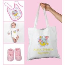 Ejoya Bebeklere Özel Çantasında Kişiye Özel Zıbın Önük ve Patik Bebek Hediye Seti 109774