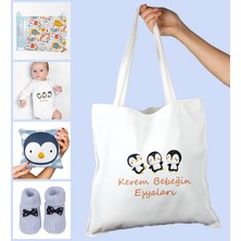 Ejoya Bebeklere Özel Çantasında Kişiye Özel Battaniye Zıbın Yastık ve Patik Bebek Hediye Seti 109913