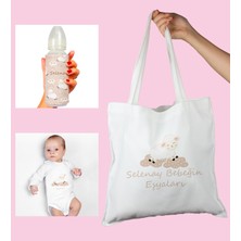 Ejoya Bebeklere Özel Çantasında Kişiye Özel Zıbın ve Biberon Bebek Hediye Seti 110007