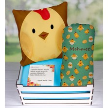 Ejoya Ahşap Sandıkta Kişiye Özel Yastık ve Battaniye Bebek Hediye Seti 109574