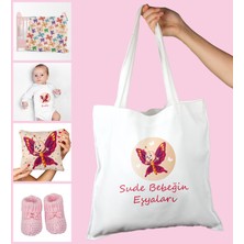 Ejoya Bebeklere Özel Çantasında Kişiye Özel Battaniye Zıbın Yastık ve Patik Bebek Hediye Seti 109919