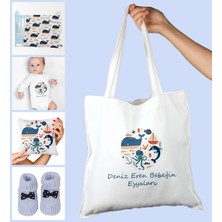 Ejoya Bebeklere Özel Çantasında Kişiye Özel Battaniye Zıbın Yastık ve Patik Bebek Hediye Seti 109920