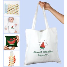 Ejoya Bebeklere Özel Çantasında Kişiye Özel Battaniye Zıbın Biberon ve Yastık Bebek Hediye Seti 109930