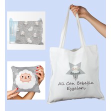 Ejoya Bebeklere Özel Çantasında Kişiye Özel Battaniye ve Yastık Bebek Hediye Seti 110056