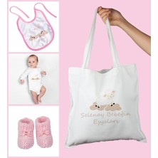 Ejoya Bebeklere Özel Çantasında Kişiye Özel Zıbın Önük ve Patik Bebek Hediye Seti 109767