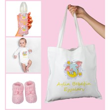 Ejoya Bebeklere Özel Çantasında Kişiye Özel Zıbın Biberon ve Patik Bebek Hediye Seti 109798