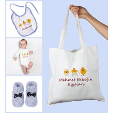 Ejoya Bebeklere Özel Çantasında Kişiye Özel Zıbın Önük ve Patik Bebek Hediye Seti 109766