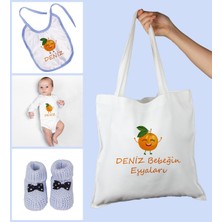 Ejoya Bebeklere Özel Çantasında Kişiye Özel Zıbın Önük ve Patik Bebek Hediye Seti 109778