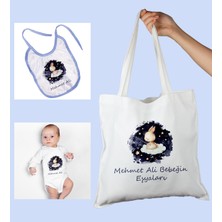 Ejoya Bebeklere Özel Çantasında Kişiye Özel Zıbın ve Önlük Bebek Hediye Seti 109987