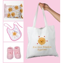 Ejoya Bebeklere Özel Çantasında Kişiye Özel Battaniye Önlük ve Patik Bebek Hediye Seti 109900