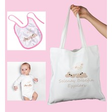 Ejoya Bebeklere Özel Çantasında Kişiye Özel Zıbın ve Önlük Bebek Hediye Seti 109983